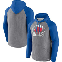 Buffalo Bills Favorite Arch Raglan Pullover Hoodie Heather Gray - Fanatics