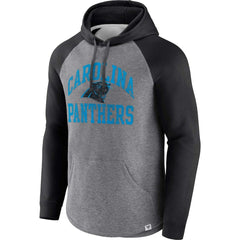 Carolina Panthers Favorite Arch Raglan Pullover Hoodie Heather Gray - Fanatics