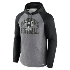 Las Vegas Raiders Favorite Arch Raglan Pullover Hoodie Heather Gray - Fanatics