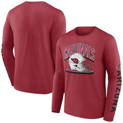 Arizona Cardinals Helmet Platform Long Sleeve T-Shirt Cardinal - Fanatics