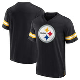 Pittsburgh Steelers Jersey Tackle V-Neck T-Shirt Black - Fanatics