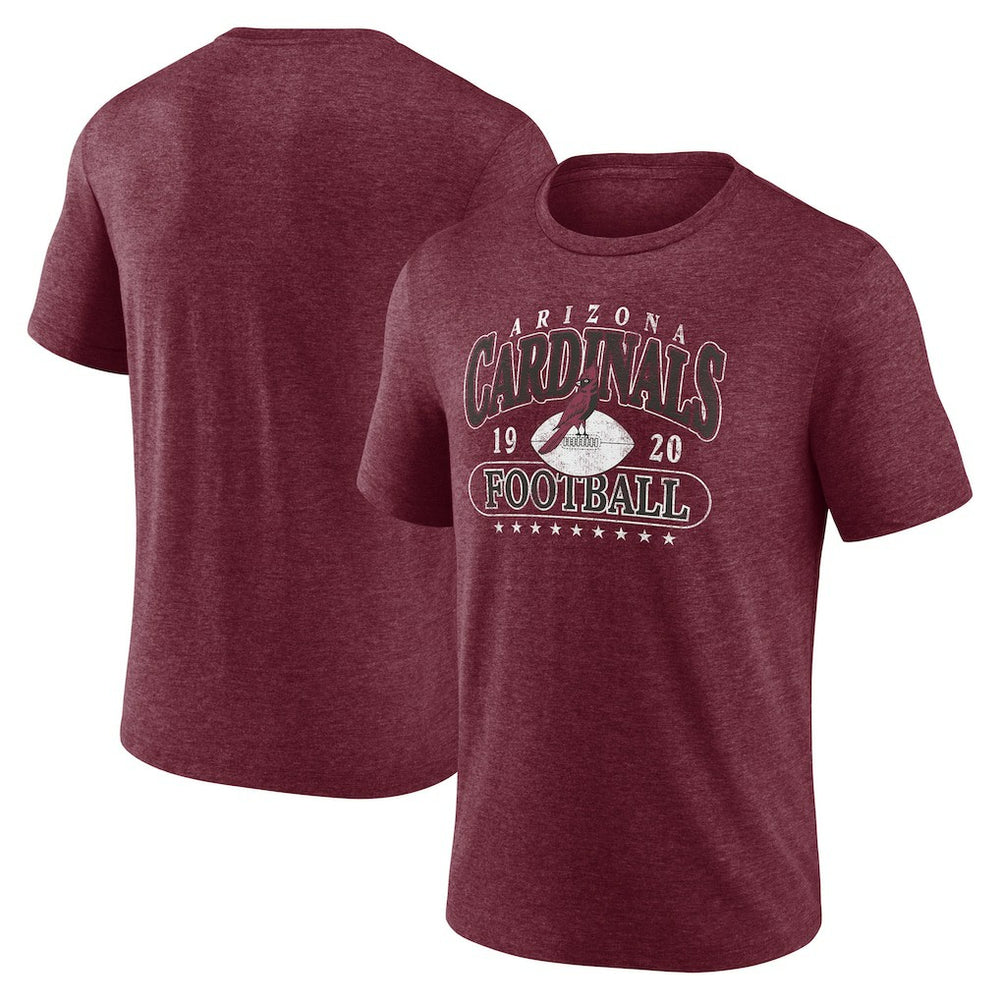 Arizona Cardinals Retro Tri-Blend T-Shirt Heather Cardinal - Fanatics