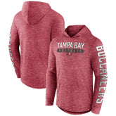 Tampa Bay Buccaneers Pill Stack Long Sleeve Hoodie T-Shirt Heather Red - Fanatics