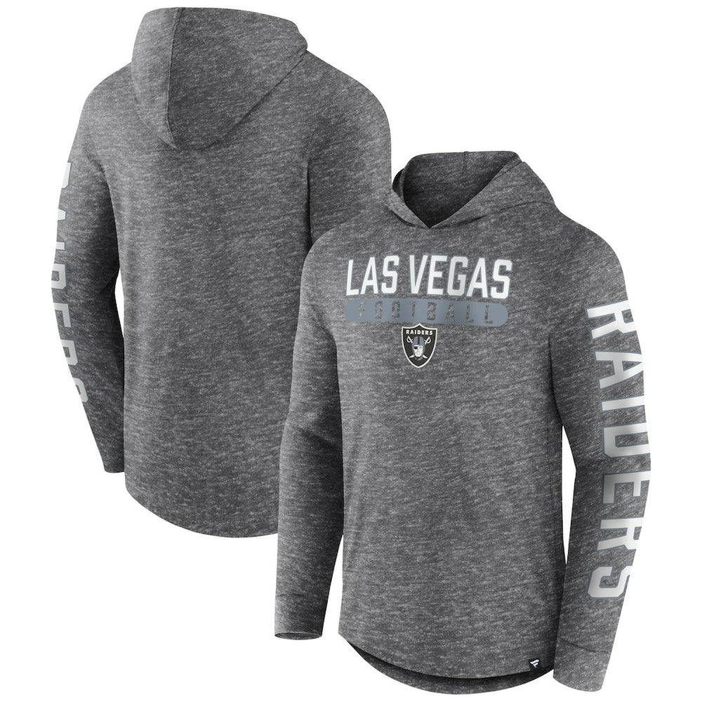 Las Vegas Raiders Pill Stack Long Sleeve Hoodie T-Shirt Heather Charcoal - Fanatics