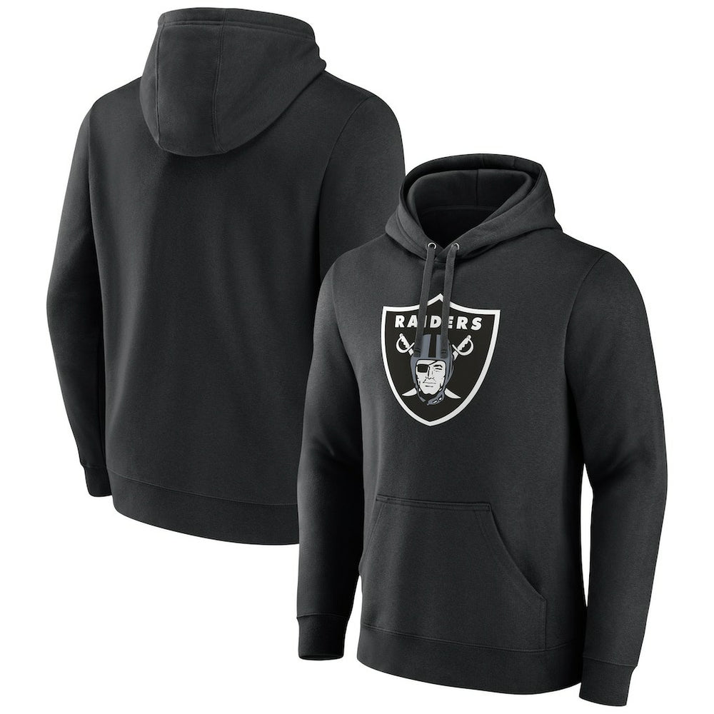 Las Vegas Raiders Primary Logo Fleece Pullover Hoodie Black - Fanatics