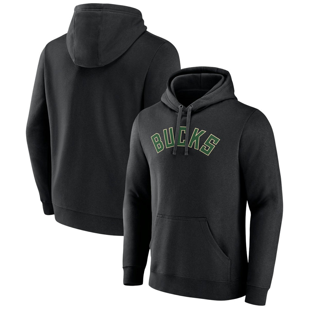 NBA - Milwaukee Bucks Wordmark Alternate Pullover Hoodie - Black