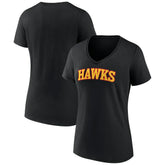 NBA - Atlanta Hawks Women's Wordmark V-Neck T-Shirt - Black