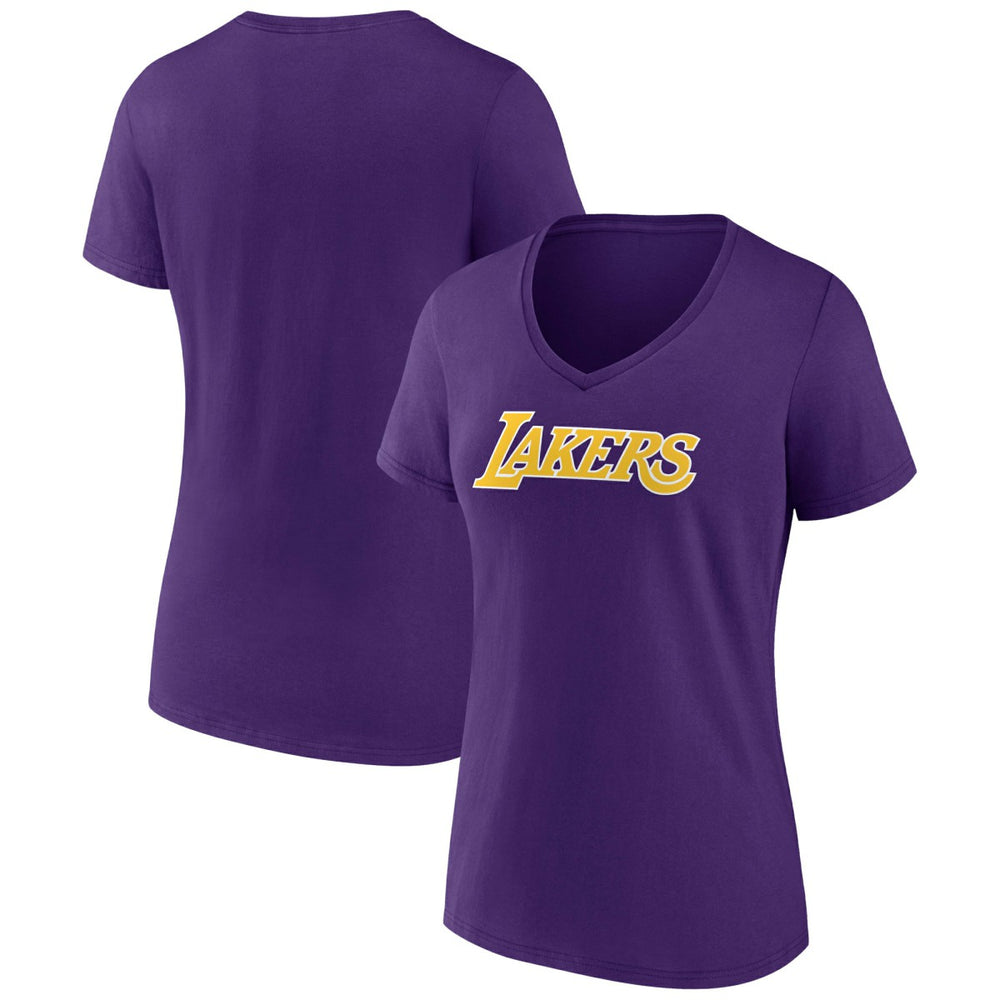 NBA - Los Angeles Lakers Women's Wordmark V-Neck T-Shirt - Purple