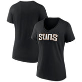 NBA - Phoenix Suns Women's Wordmark V-Neck T-Shirt - Black