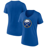 Buffalo Sabres - Women's Team Logo V-Neck T-Shirt Royal