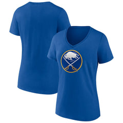 Buffalo Sabres - Women's Team Logo V-Neck T-Shirt Royal