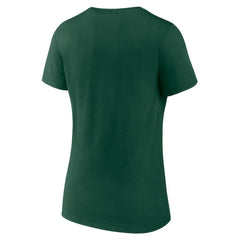 Minnesota Wild - Women's Team Logo V-Neck T-Shirt Green