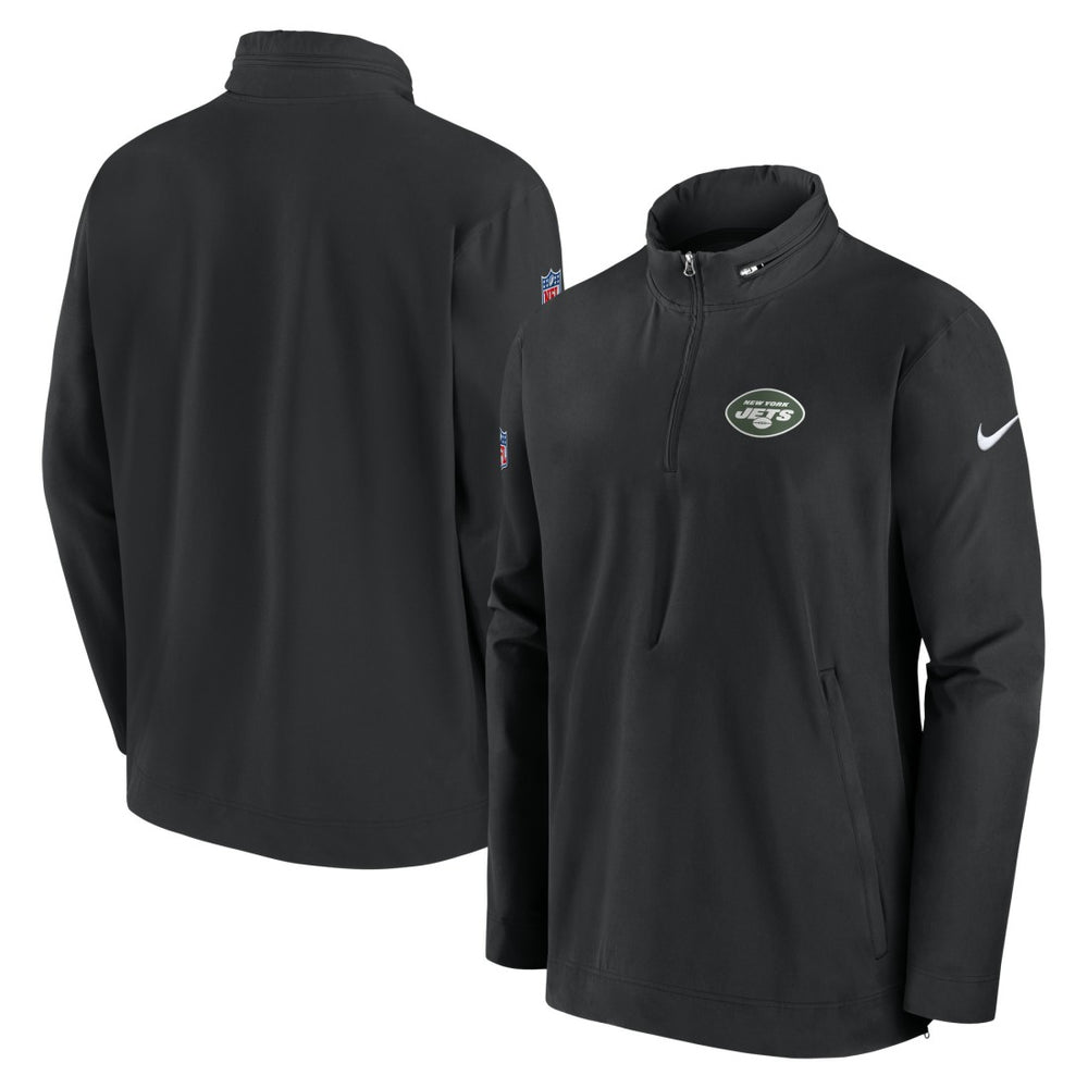 New York Jets Sideline Coach Half-Zip Jacket Black - Nike