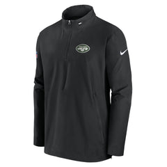 New York Jets Sideline Coach Half-Zip Jacket Black - Nike