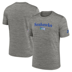 Seattle Seahawks Throwback Sideline Performance T-Shirt Heather Charcoal - Nike