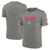 Tennessee Titans Oilers Throwback Sideline Alternate Performance T-Shirt Heather Charcoal - Nike