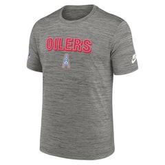 Tennessee Titans Oilers Throwback Sideline Alternate Performance T-Shirt Heather Charcoal - Nike