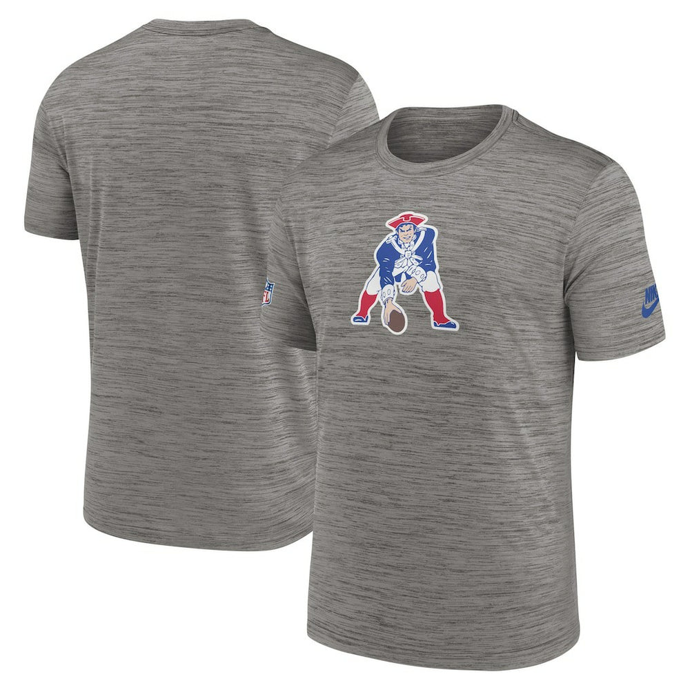 New England Patriots 2023 Sideline Alternate Logo Performance T-Shirt Heather Charcoal - Nike