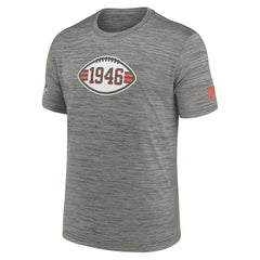 Cleveland Browns 2023 Sideline Alternate Logo Performance T-Shirt Heather Charcoal - Nike