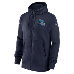 Tennessee Titans 2023/24 Sideline Club Full-Zip Hoodie Navy - Nike