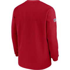 Tampa Bay Buccaneers 2023 Sideline Throwback Heavy Brushed Waffle Long Sleeve Top Red - Nike