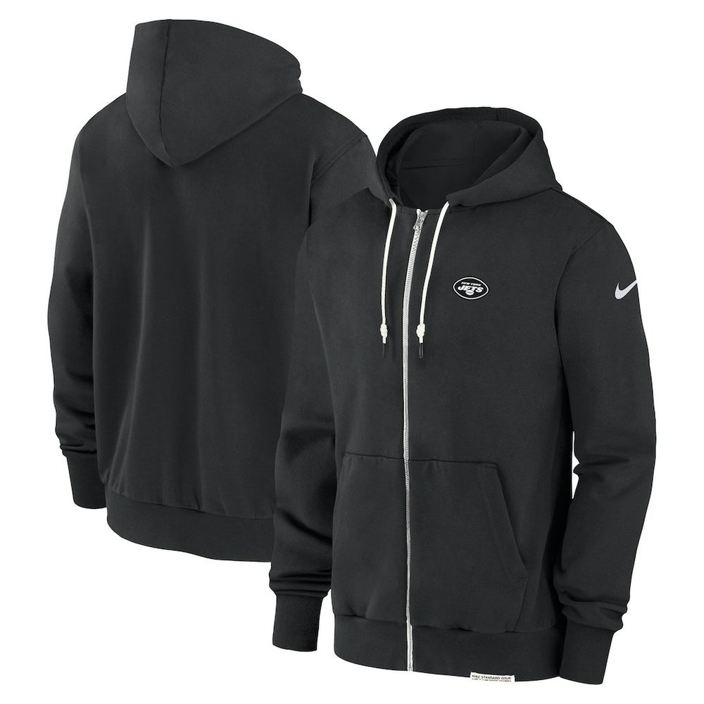 New York Jets Sideline Performance Full-Zip Hoodie Sweatshirt Black - Nike
