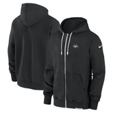 New York Jets Sideline Performance Full-Zip Hoodie Sweatshirt Black - Nike