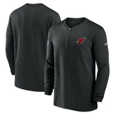 Arizona Cardinals 2023 Sideline Performance Long Sleeve Tri-Blend Quarter-Zip Top Black - Nike