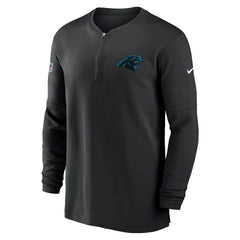 Carolina Panthers 2023 Sideline Performance Long Sleeve Tri-Blend Quarter-Zip Top Black - Nike