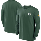 Green Bay Packers 2023 Sideline Performance Long Sleeve Tri-Blend Quarter-Zip Top Green - Nike