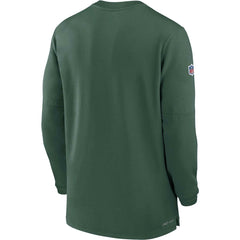 Green Bay Packers 2023 Sideline Performance Long Sleeve Tri-Blend Quarter-Zip Top Green - Nike
