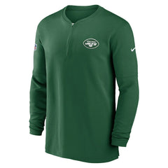 New York Jets 2023 Sideline Performance Long Sleeve Tri-Blend Quarter-Zip Top Green - Nike