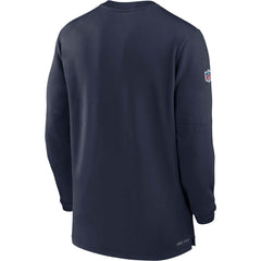 Tennessee Titans 2023 Sideline Performance Long Sleeve Tri-Blend Quarter-Zip Top Navy - Nike