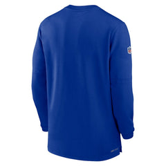 Buffalo Bills 2023 Sideline Performance Long Sleeve Tri-Blend Quarter-Zip Top Royal - Nike