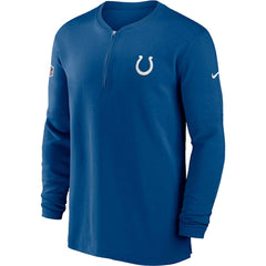 Indianapolis Colts 2023 Sideline Performance Long Sleeve Tri-Blend Quarter-Zip Top Royal - Nike