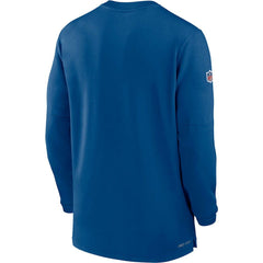 Indianapolis Colts 2023 Sideline Performance Long Sleeve Tri-Blend Quarter-Zip Top Royal - Nike