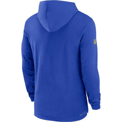 Los Angeles Rams Sideline Performance Long Sleeve Hoodie T-Shirt Royal - Nike