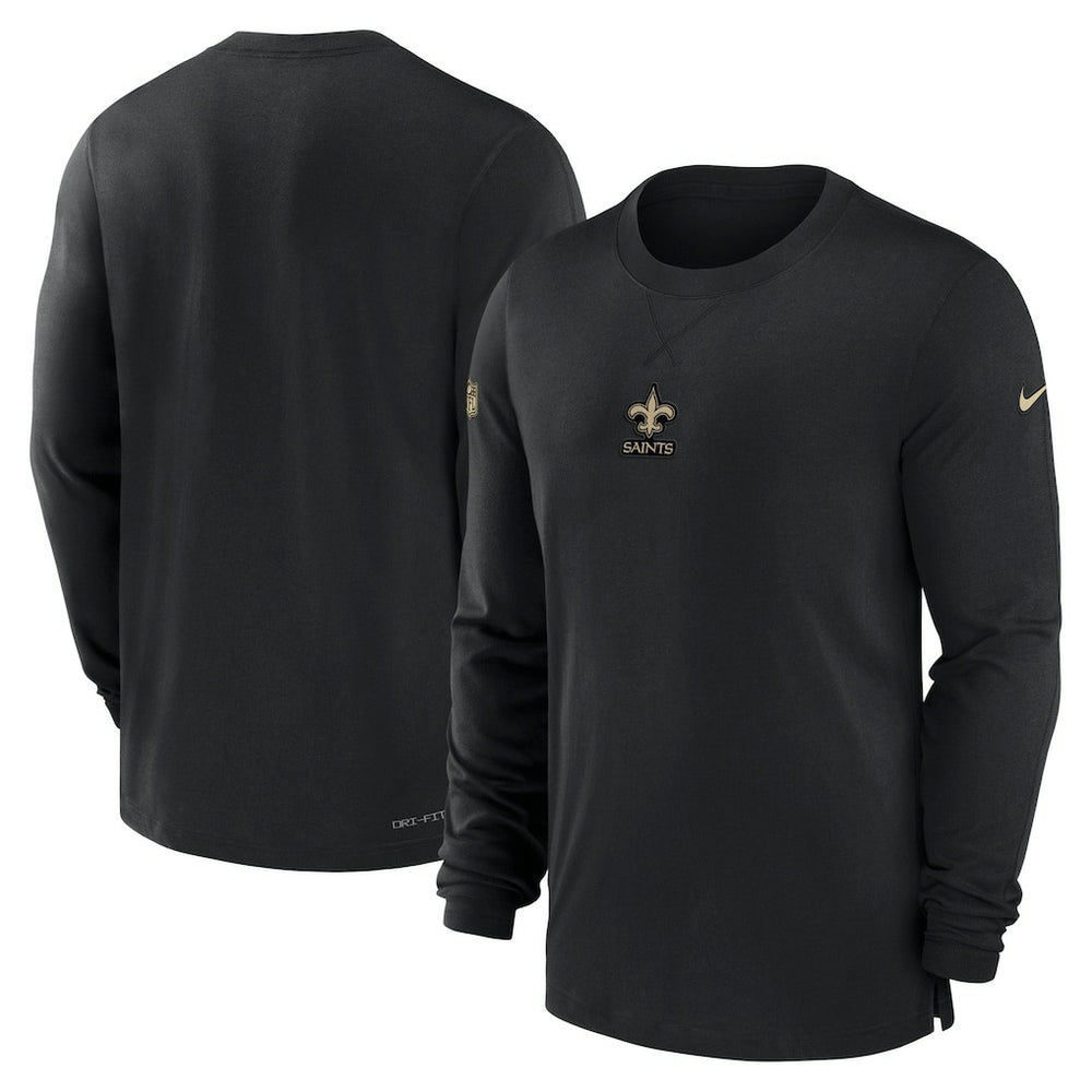 New Orleans Saints 2023 Sideline Performance Long Sleeve T-Shirt Black - Nike