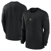 New Orleans Saints 2023 Sideline Performance Long Sleeve T-Shirt Black - Nike