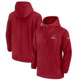 Arizona Cardinals Sideline Half-Zip Hoodie Cardinal - Nike