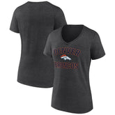 Denver Broncos Women's Victory Arch Team V-Neck T-Shirt Charcoal - NFL