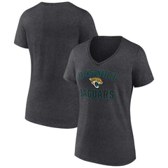 Jacksonville Jaguars Women's Victory Arch Team V-Neck T-Shirt Charcoal - NFL
