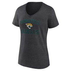 Jacksonville Jaguars Women's Victory Arch Team V-Neck T-Shirt Charcoal - NFL