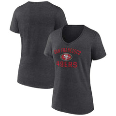 San Francisco 49ers Women's Victory Arch Team V-Neck T-Shirt Charcoal - NFL
