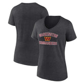 Washington Commanders Women's Victory Arch Team V-Neck T-Shirt Charcoal - NFL