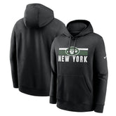 New York Jets Club Fleece Pullover Hoodie Black - Nike