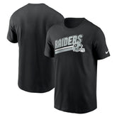 Las Vegas Raiders Essential Blitz Lockup T-Shirt Black - Nike