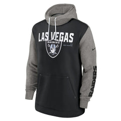 Las Vegas Raiders Fashion Color Block Pullover Hoodie Black - Nike