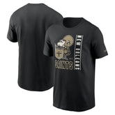 New Orleans Saints Lockup Essential T-Shirt Black - Nike