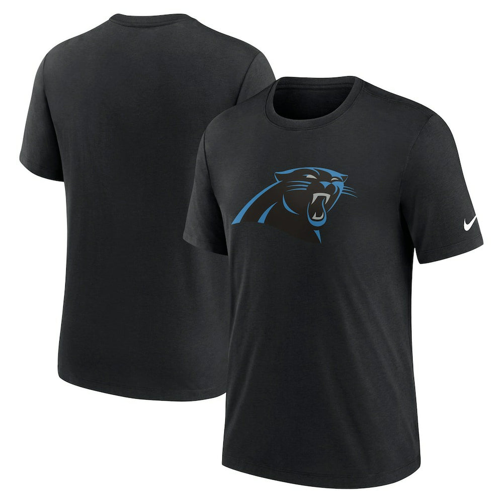 Carolina Panthers Rewind Logo Tri-Blend T-Shirt Black - Nike
